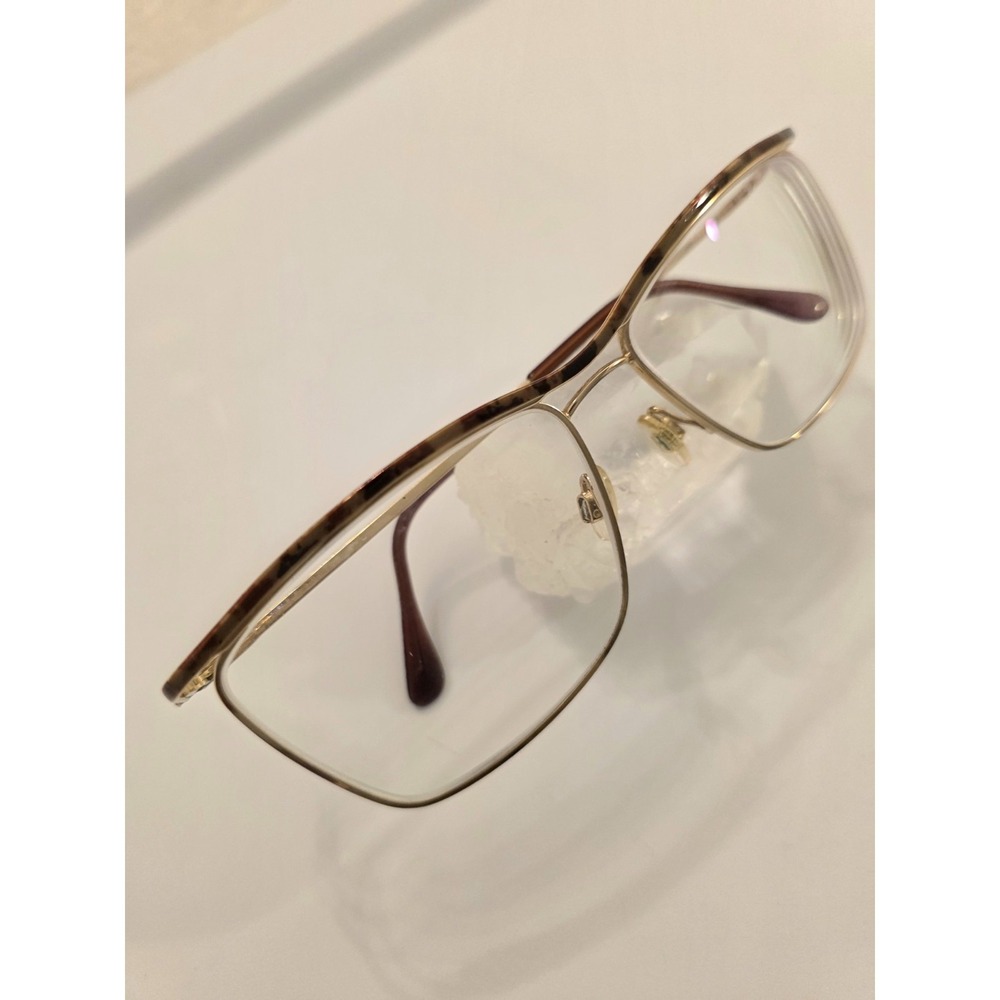 Vogue 81/O Vintage Eyeglasses Frames Gold Tortoise Shell Square 59-15 135 1980s